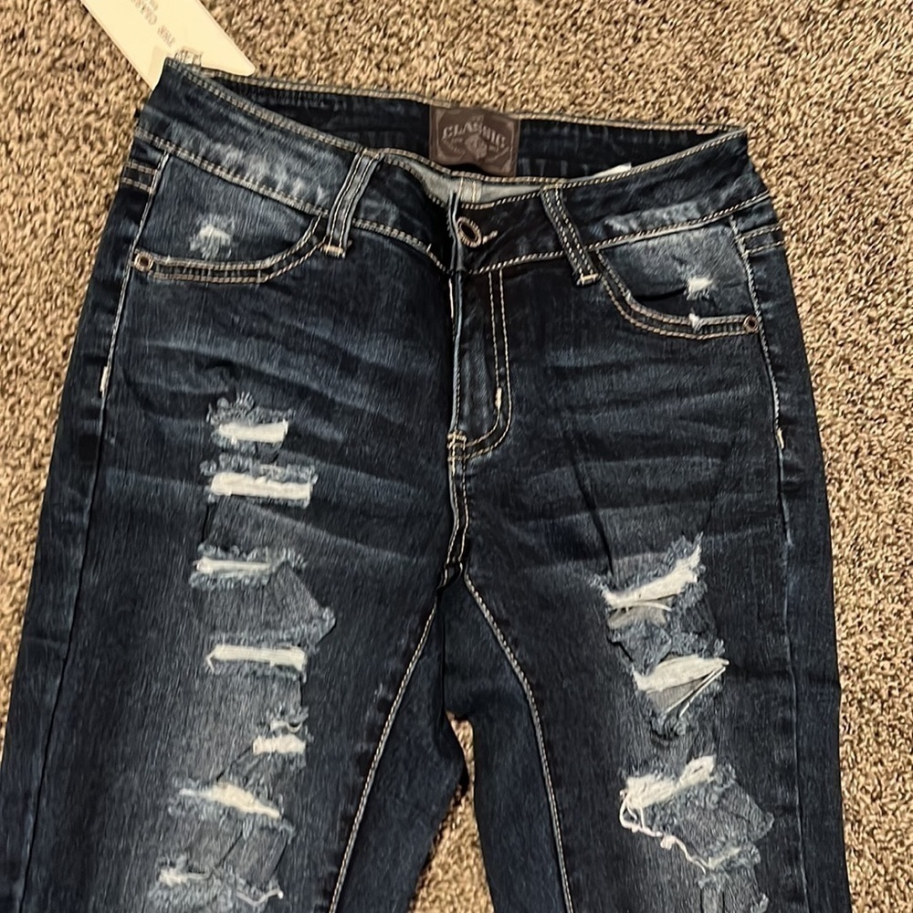 DISTRESSED Cotton Jeans - Picture 7 of 10